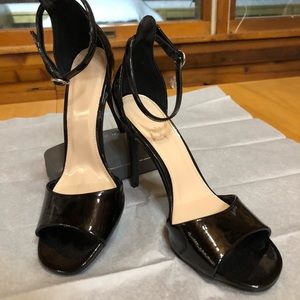 Black strapped heels